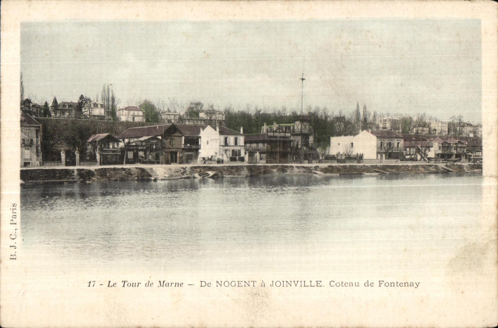 Antike Ansichtskarte Der Tour de Marne Von Nogent nach Joinville Coteau de Fontenay