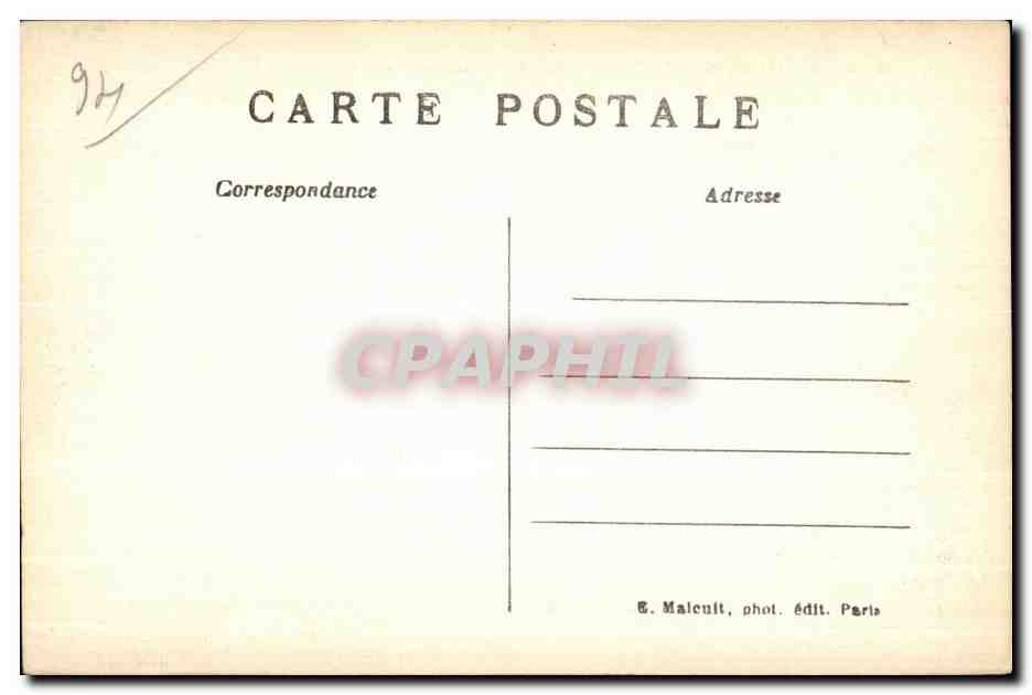 CPA Parc St Maur Les Bords de la Marne — Rückseite