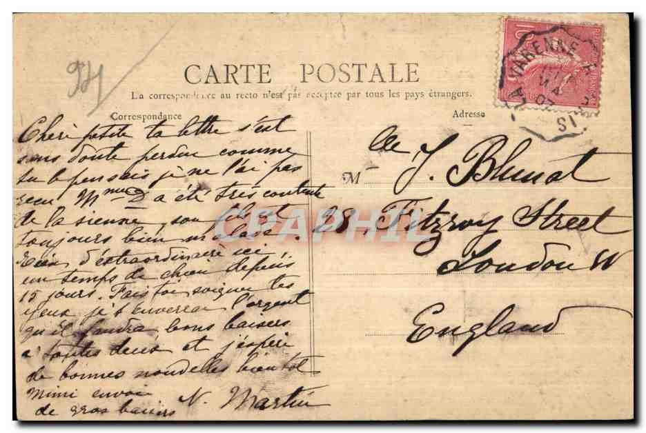 CPA Le Parc Saint Maur Les Bords de la Marne — Rückseite