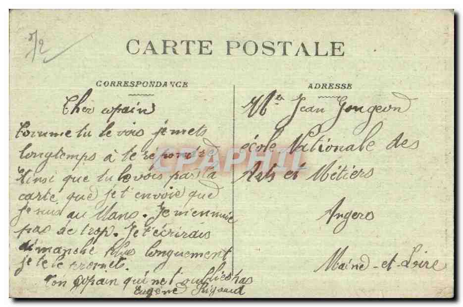 CPA Le Mans Pont construit pour le passage des Tranways a vapeur Pont en X — Rückseite