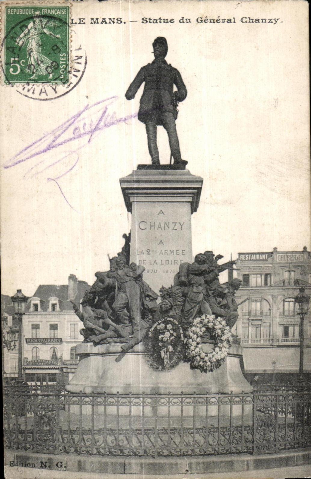 Le Mans — Statue du Général Chanzy — Édition N. G.