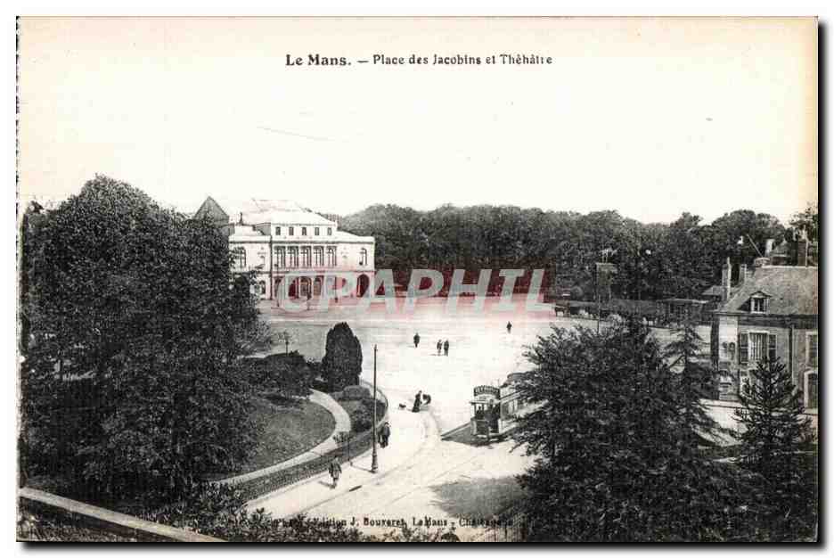 CPA Le Mans Place des Jacobins et Theatre 