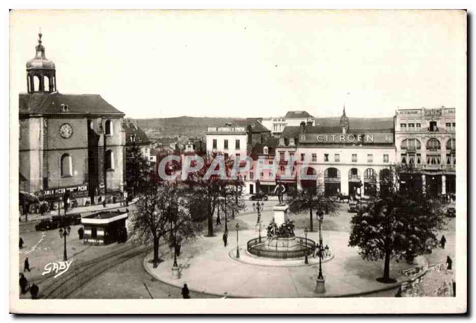 Le Mans - Place de la République — Église de la Visitation à gauche — Éditeur Gaby, Nantes