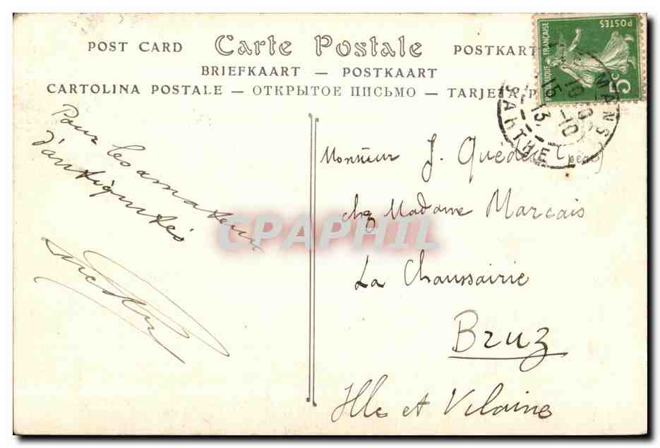CPA Le Mans Maison d Adam et Eve (animee) — Verso