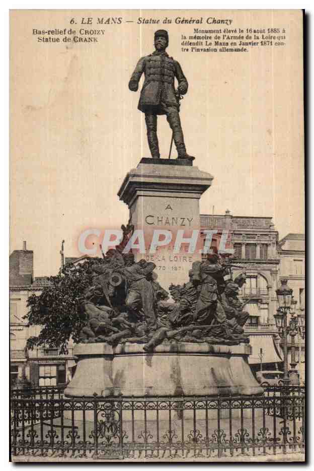 CPA Le Mans Statue du General Chanzy Militaria 