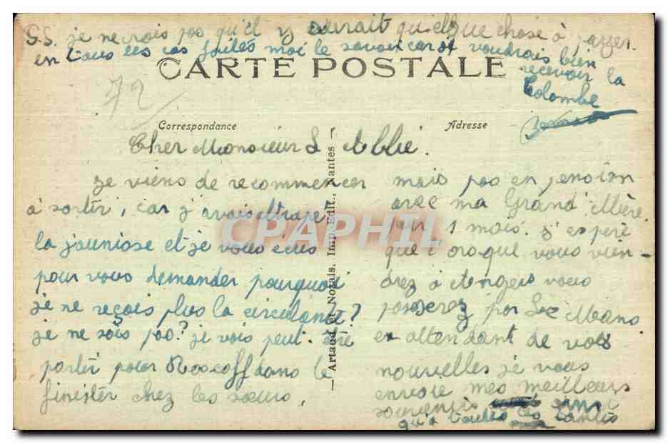 CPA Le Mans Eglise de I ancienne Visitation — Verso
