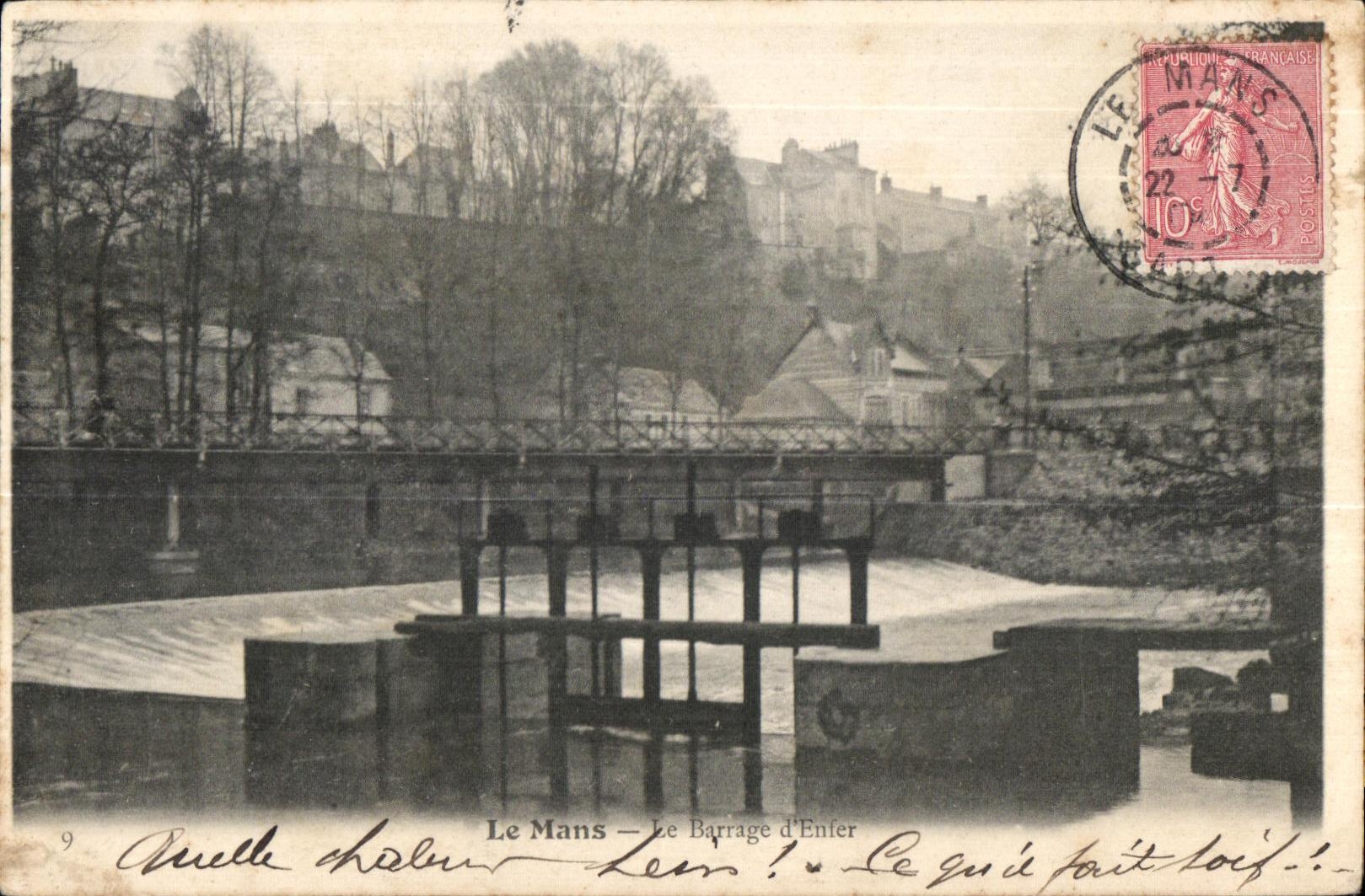 CPA Le Mans Le Barrage d Enfer