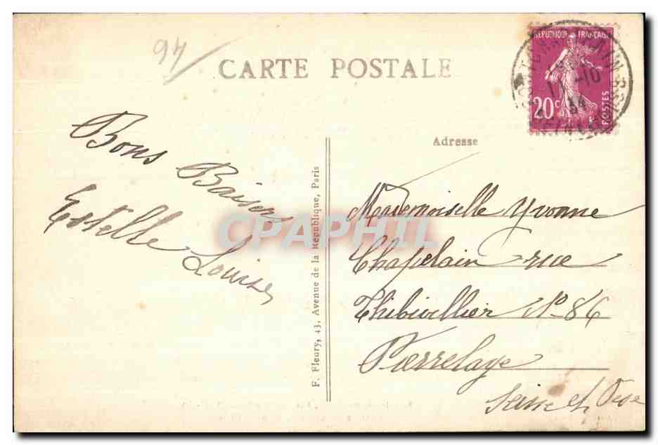 Chennevières, par Pontchartrain (S.-et-O.) — Château de l'Ecluse, vu de la Rivière — Édit. Goubeau — Reverso