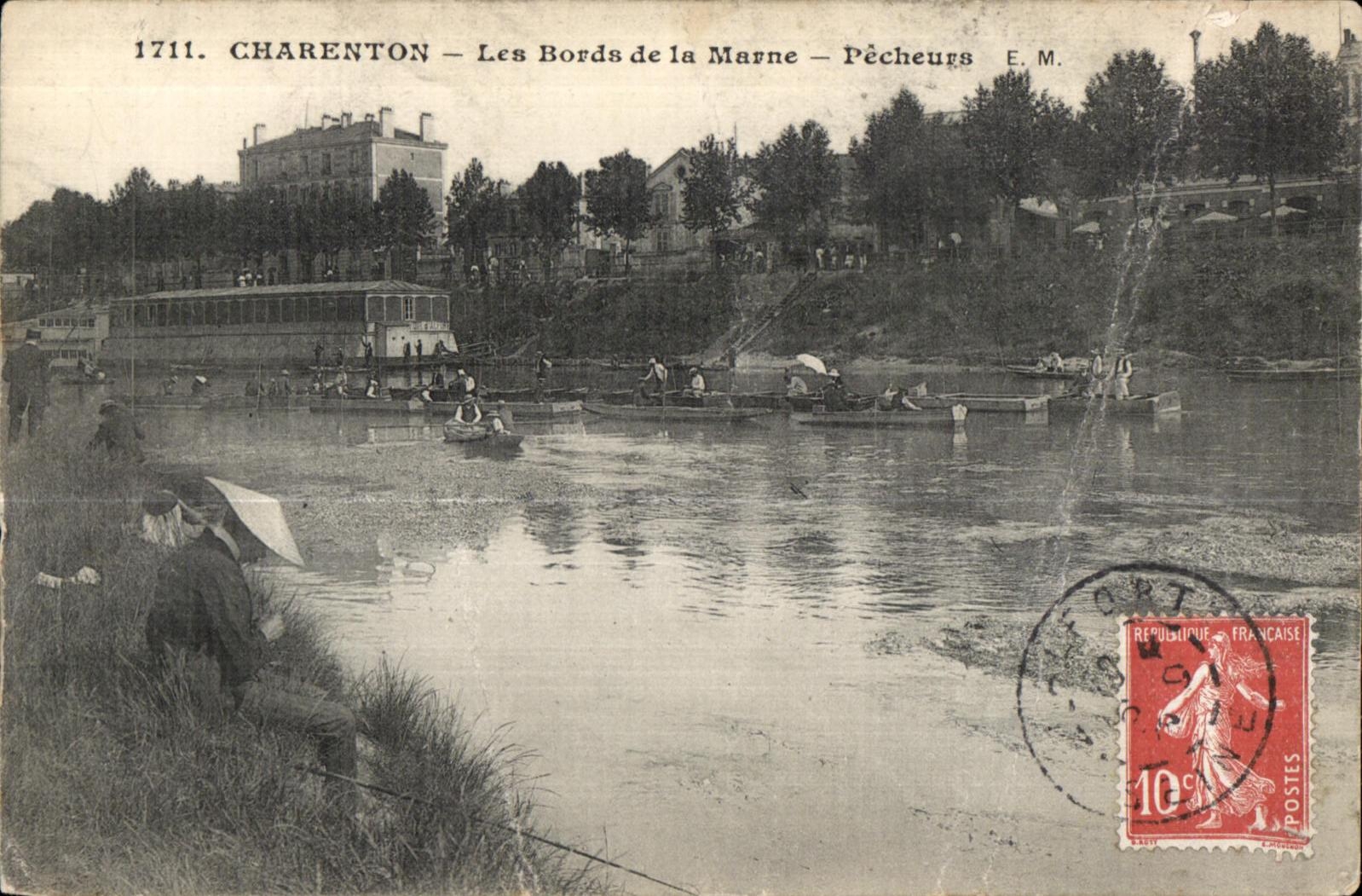 CPA Charenton Les Bords de la Marne Pecheurs