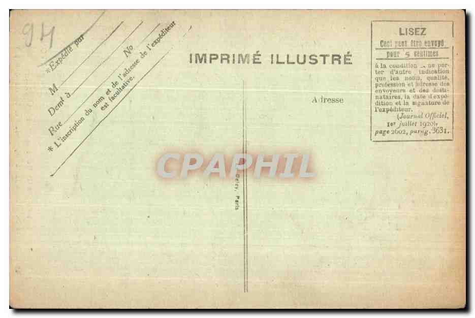 CPA A la memoire des Habitants de Saint Mande Morts pour la Defense de la Patrie pendant la Guerre Militaria  — Rückseite