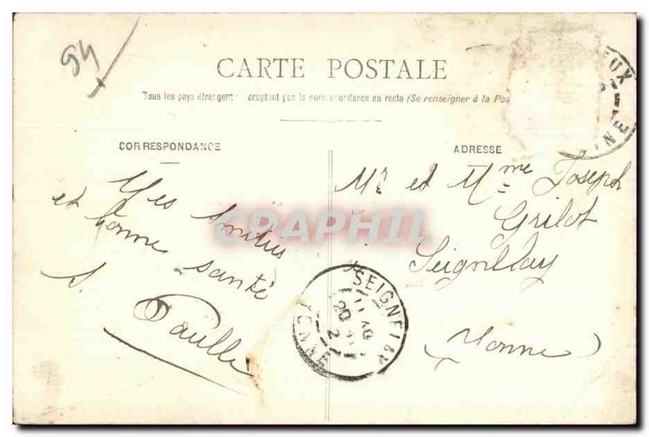CPA Le Perreux Bords de Marne et I Ile d Amour — Rückseite