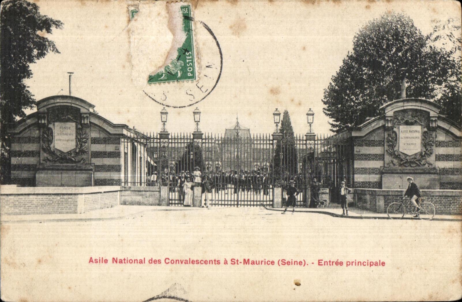 CPA Asile National des Convalescents a St Maurice Entree principale