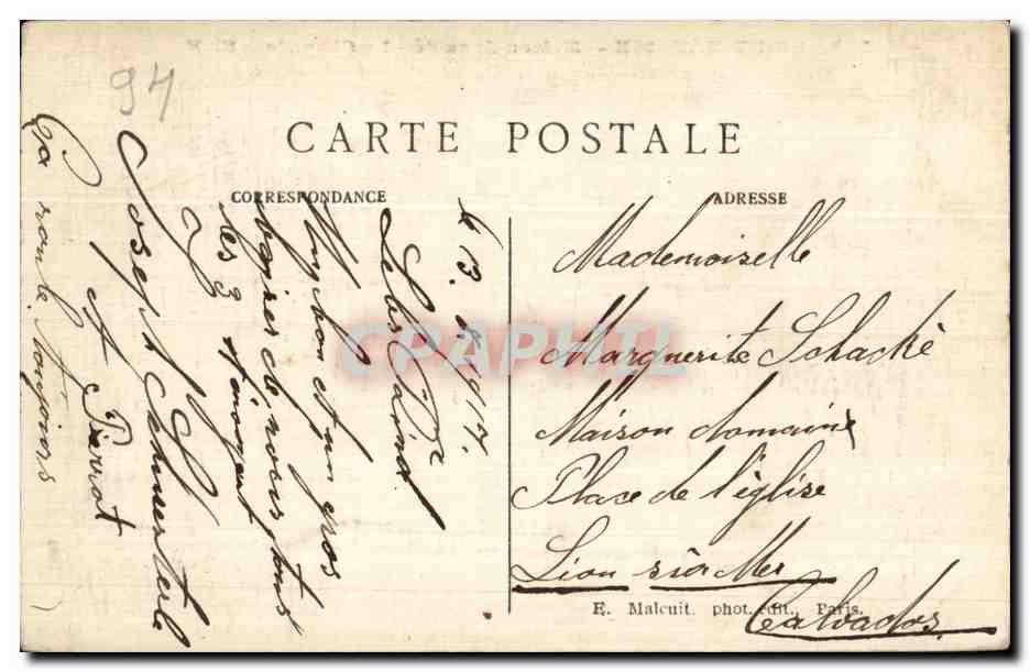 CPA Saint Maurice Maison de sante La Chapelle — Back
