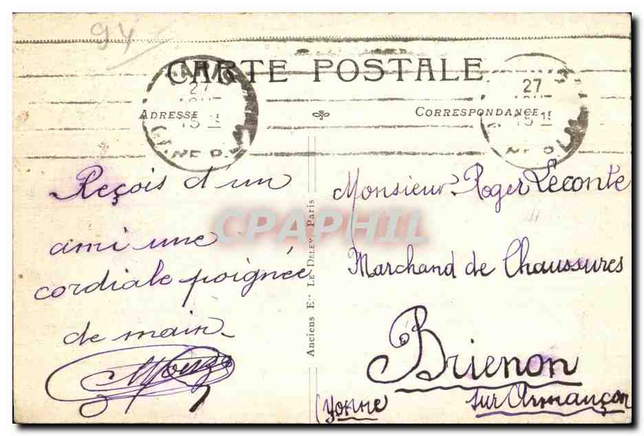 Villeneuve-Saint-Georges — Panorama über die Seine — C.G.B. — Rückseite