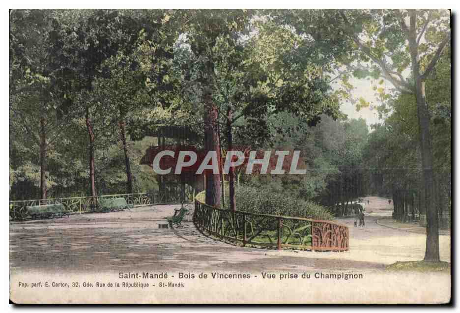 CPA Saint Mande Bois de Vincennes Vue prise du Champignon