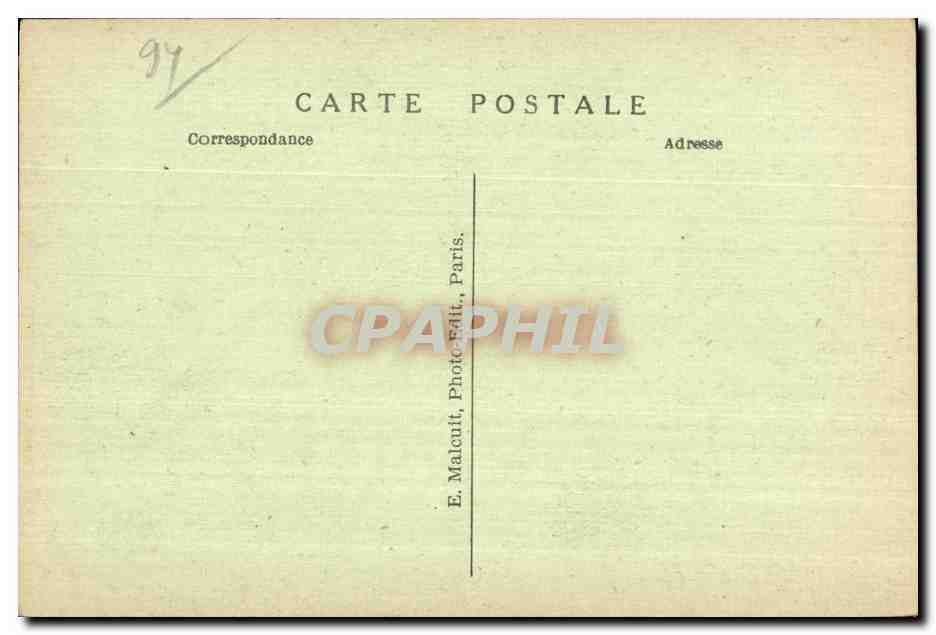 Vincennes — Le Lac des Minimes — E.M. — Verso