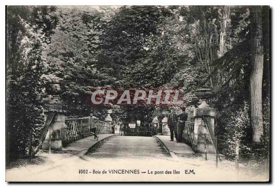 Bois de Vincennes — Le pont des Îles — E.M. n°1002