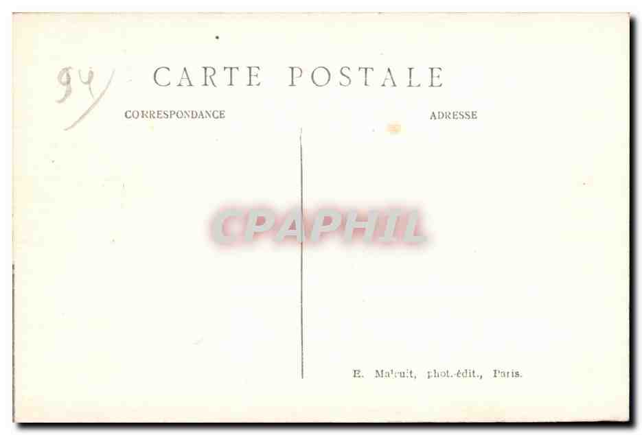 CPA Vincennes Aeroplane evoluant au dessus du Donjon Avion  — Rückseite