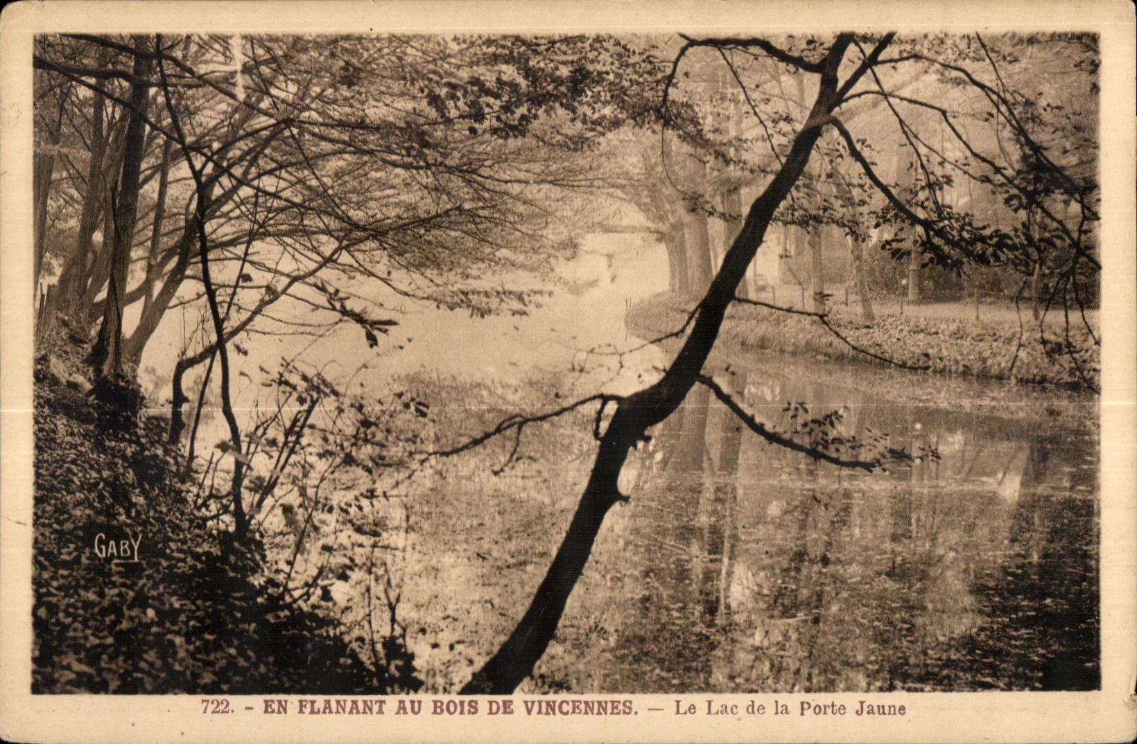 Bois de Vincennes — Lac de la Porte Jaune — Gaby, n°722