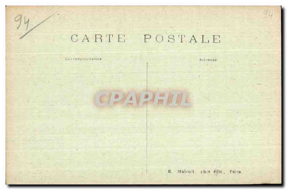 Vincennes — Le Château fort — Pavillon de la Reine — E. M. — Reverso
