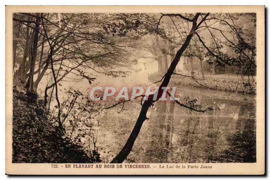 Le Lac de la Porte Jaune — Bois de Vincennes — Gaby, n°722