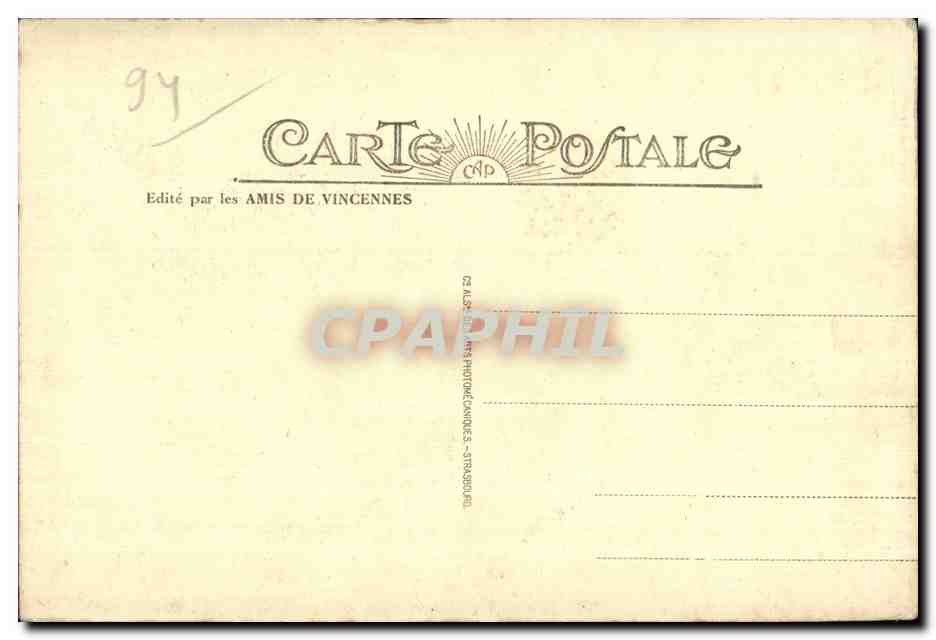 CPA Vincennes La Ste Chapelle Tombeau du duc d Enghien Etat primitif — Verso