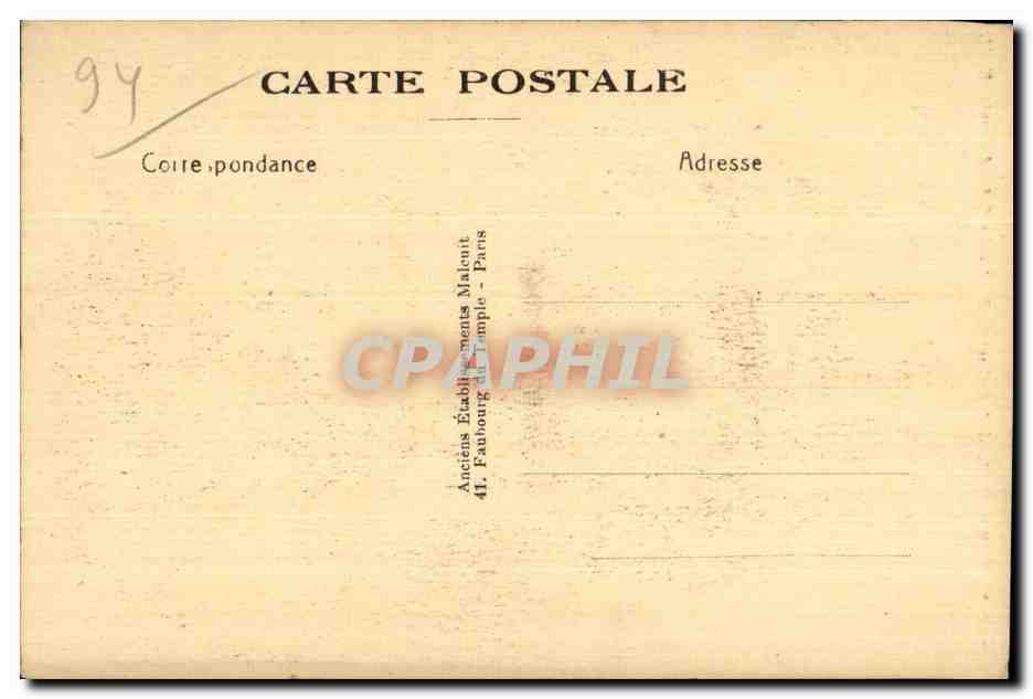 CPA Vincennes Interieur du Fort La Salle d Armes Militaria  — Rückseite