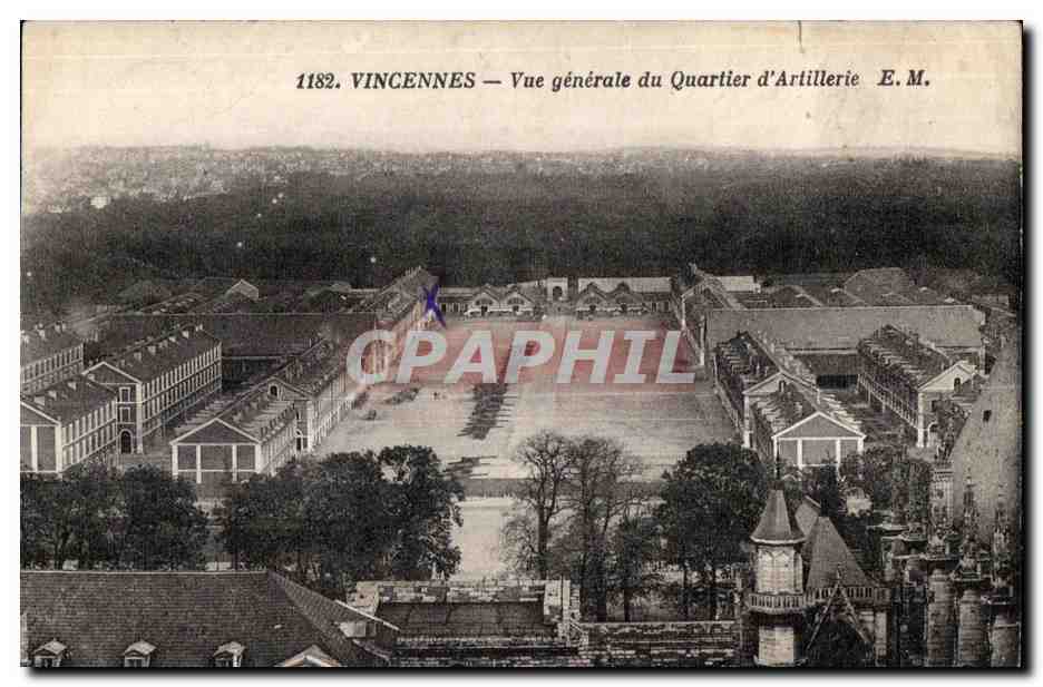 CPA Vincennes Vue generale du Quartier d Artillerie