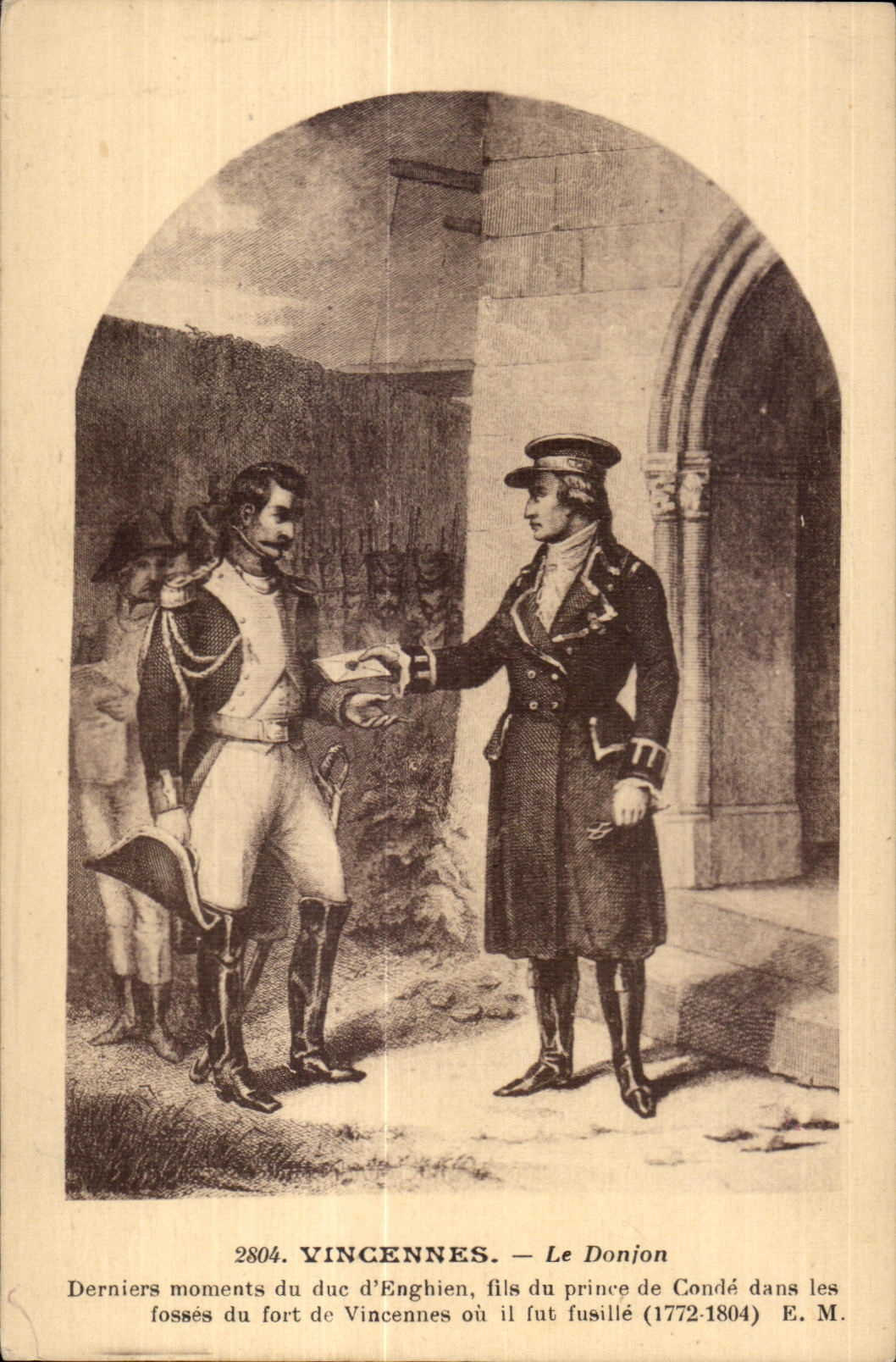 CPA Vincennes Le Donjon Derniers moments du duc d enghien fils du prince de Conde