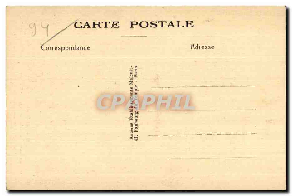 CPA Vincennes Le Donjon Derniers moments du duc d enghien fils du prince de Conde — Verso