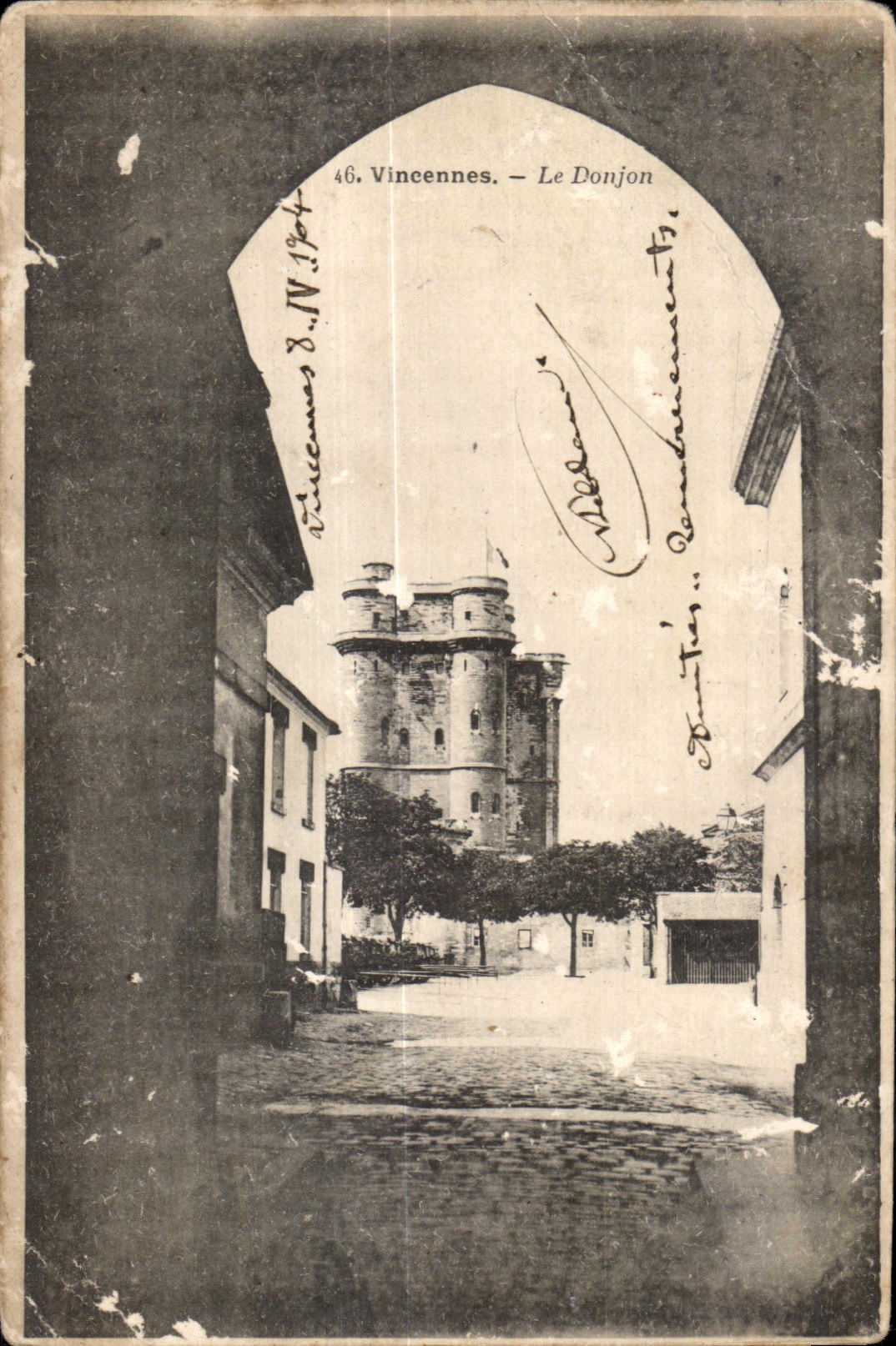 Cartolina d'epoca Vincennes Le Doujon