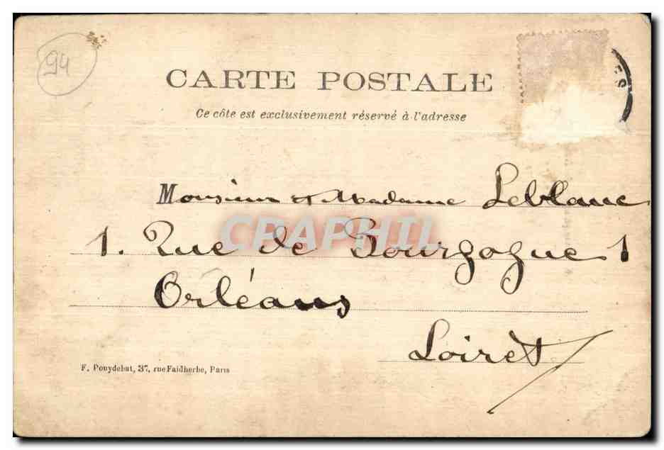 Cartolina d'epoca Vincennes Le Doujon — Verso