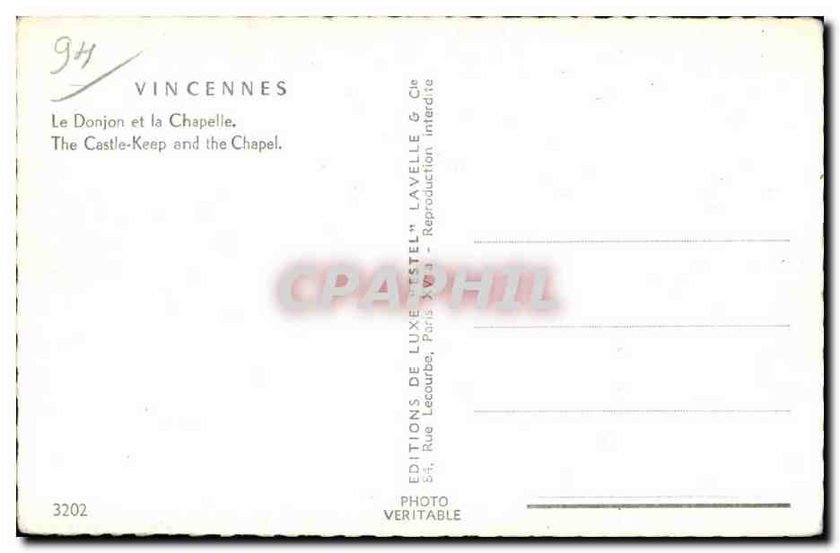 Le Donjon et la Chapelle — Estel — n°94 — Verso