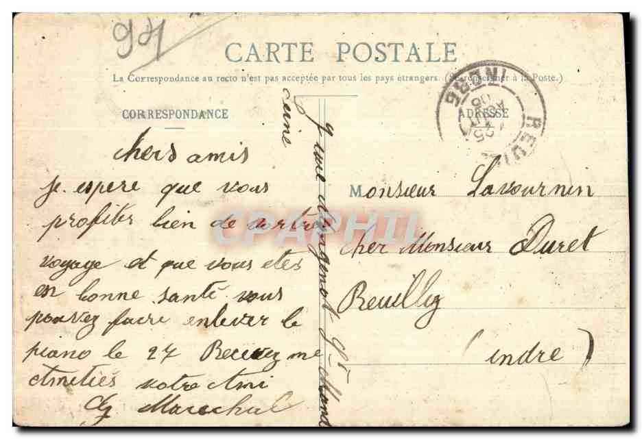 CPA Vincennes Bois La Grotte Des Iles Daumesnil — Rückseite
