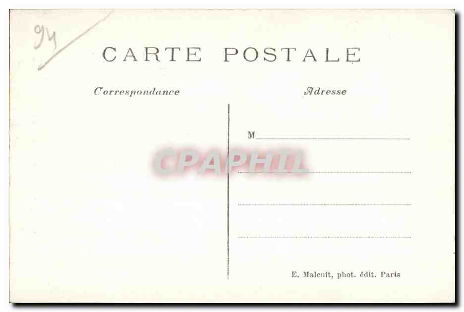CPA Vincennes Le Vieux Fort Interieuv De La Chapelle Du Chateau — Rückseite