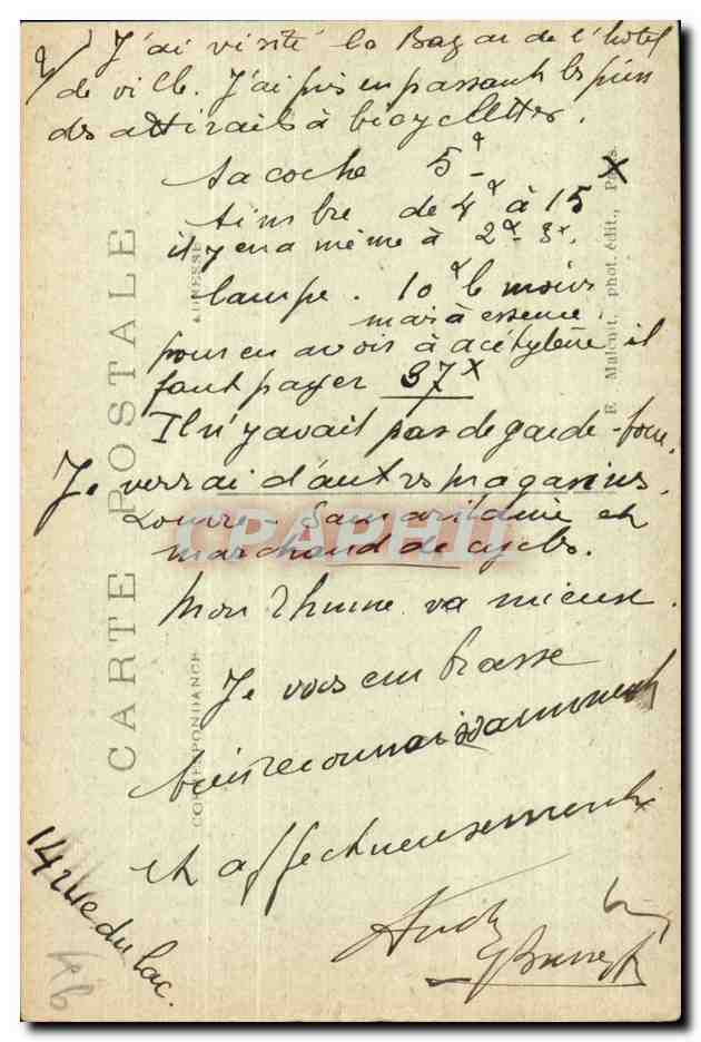 CPA Vincennes Le Donjon Aeroplane evoluant au dessus du fort — Rückseite