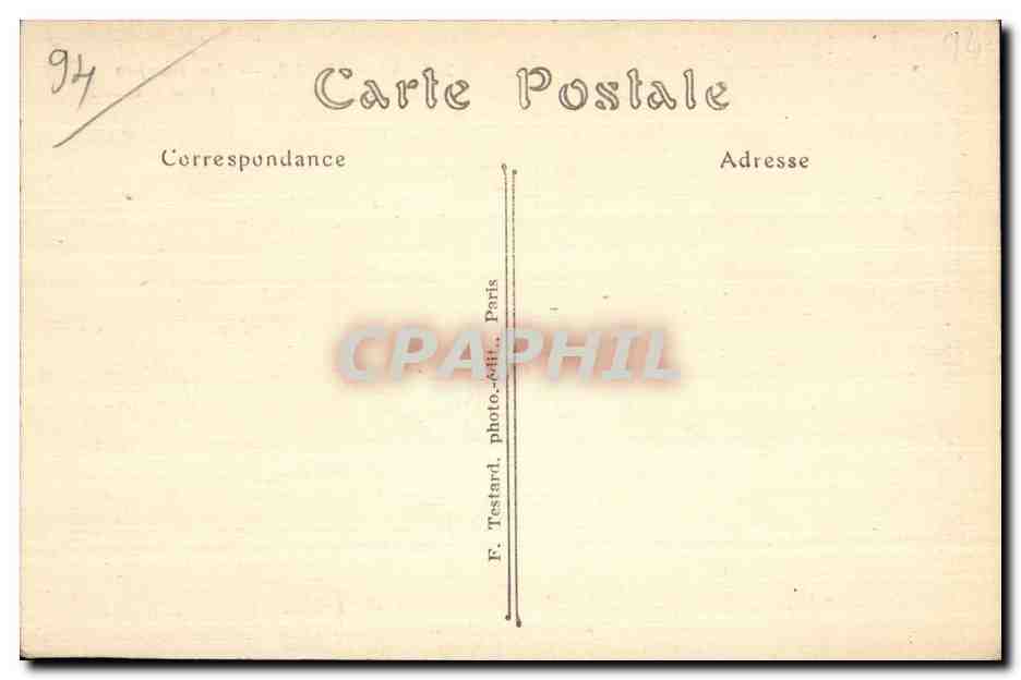 Vincennes — Le Donjon et les fossés du Château — E.M. n°288 — Verso