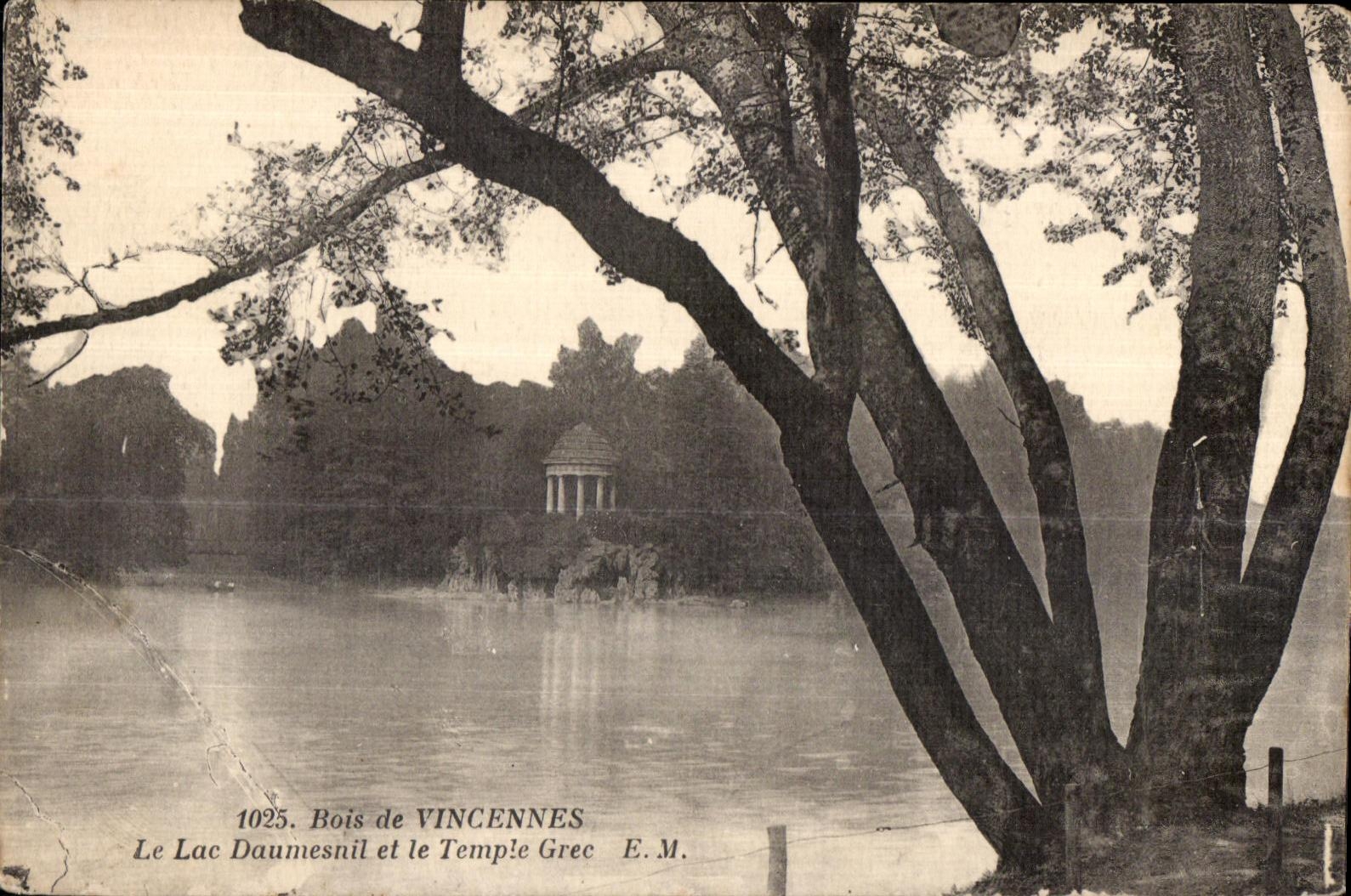 Le Lac Daumesnil et le Temple Grec — Bois de Vincennes — E.M. n°1025