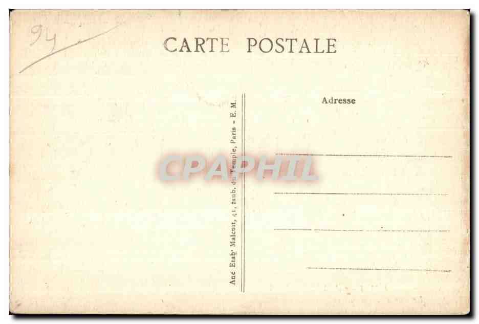 Le Lac Daumesnil et le Temple Grec — Bois de Vincennes — E.M. n°1025 — Verso