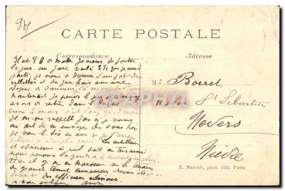 CPA Vincennes Interieur du Fort Le Tombeau du Duc d Enghien — Rückseite