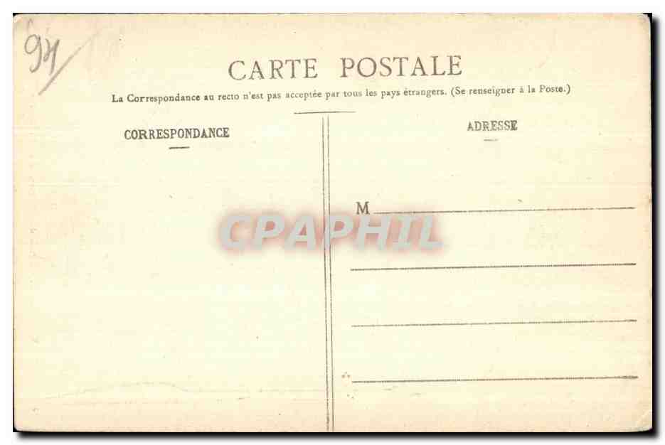 CPA Vincennes Entree de la Caserne des Chasseurs — Rückseite