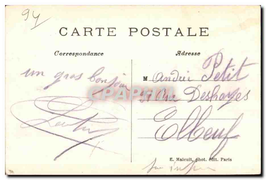 Vincennes — L'Ancien Château Royal — Vue générale — E.M. Déposé — Rückseite