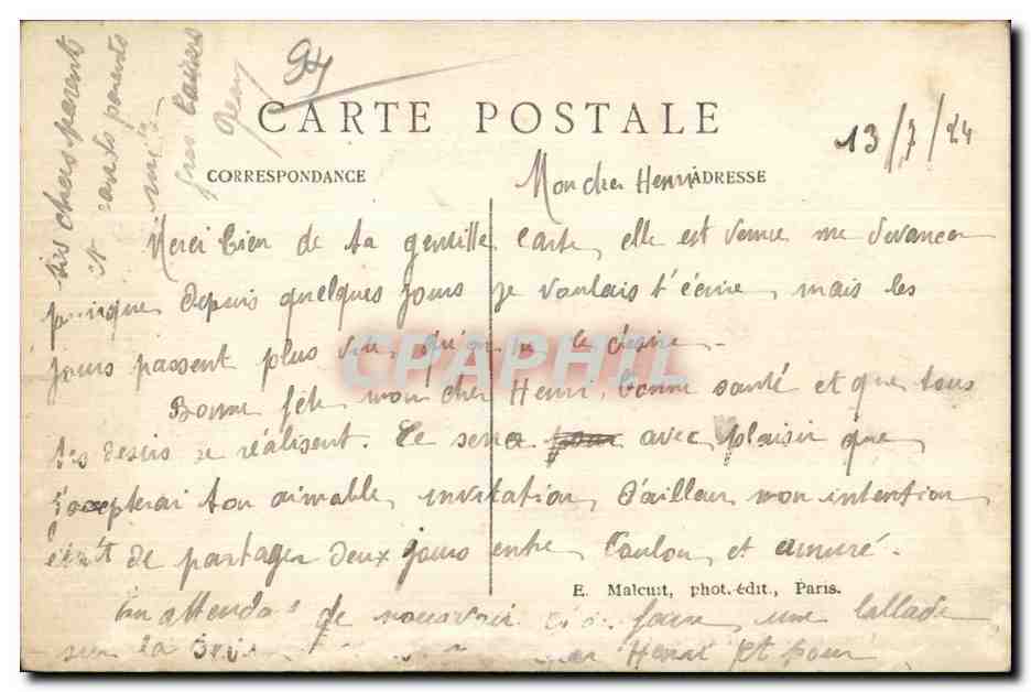 Vincennes au XVIIe siècle — Entrée triomphale de Louis XIV au Château de Vincennes — E. M. n° 4989 — Rückseite