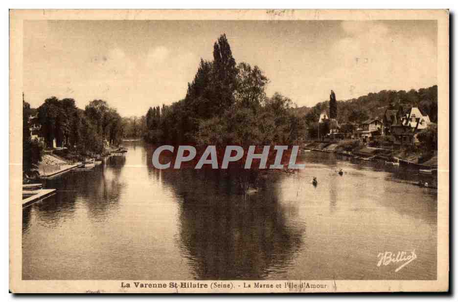 CPA La Varenne St Hilaire (Seine) La Marne et i lle d Amour