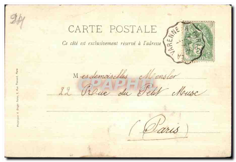 La Varenne St-Hilaire — The Island of Love — Aug^n° Garlon, Bookseller, La Varenne — Back