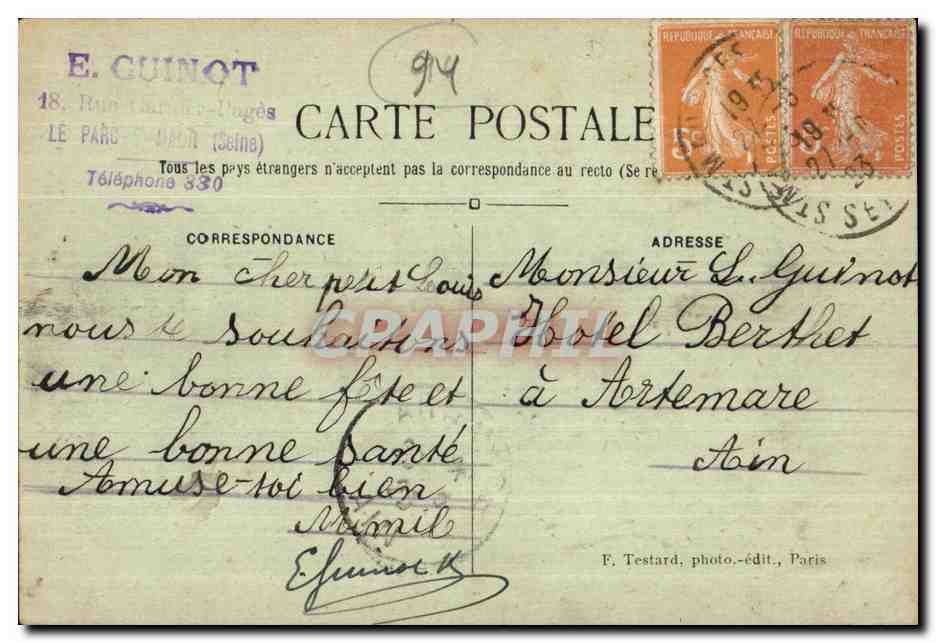 CPA Les Bords de la Marne Le Pont de Chennevieres EM — Rückseite