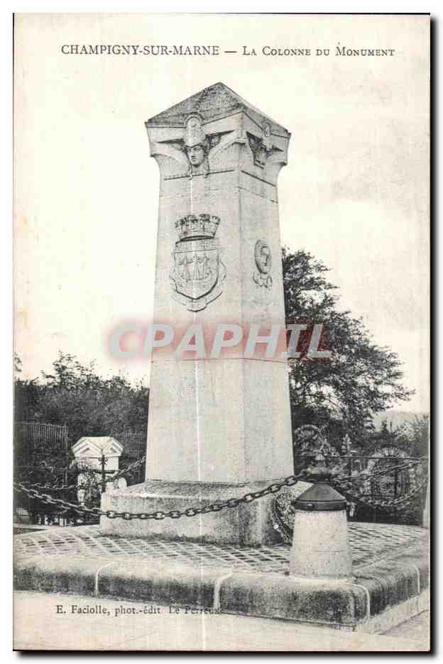 CPA Champigny Sur Marne La Colonne du Monument