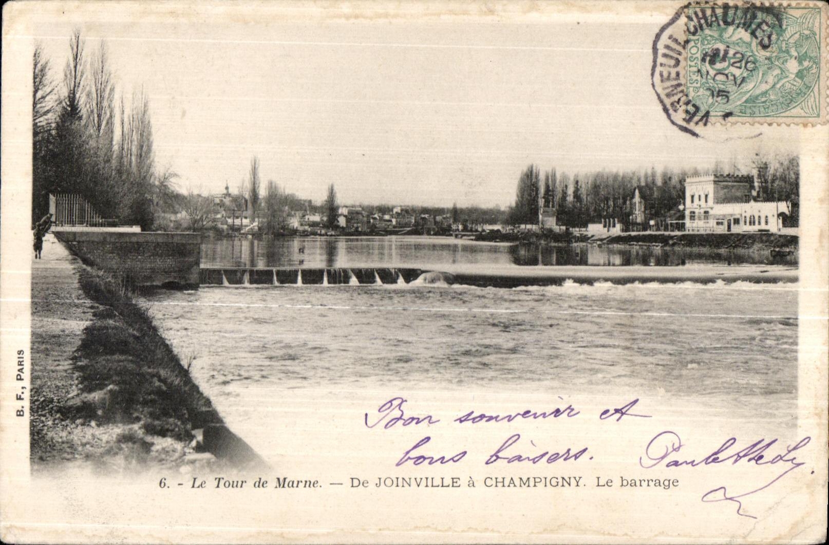 CPA Le Tour Marne De Joinville a Champigny Le barrage