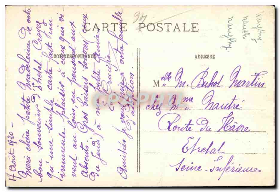 CPA Champigny Les Bords de la Marne Coin Rustique — Rückseite