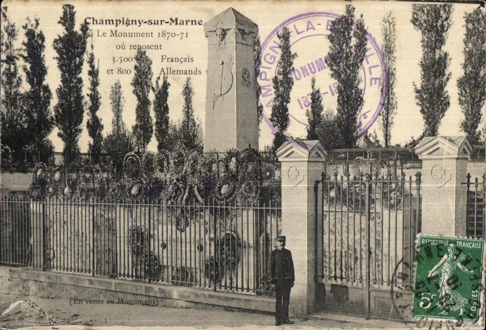 Champigny-sur-Marne — Monument aux morts 1870-71 — éditeur inconnu